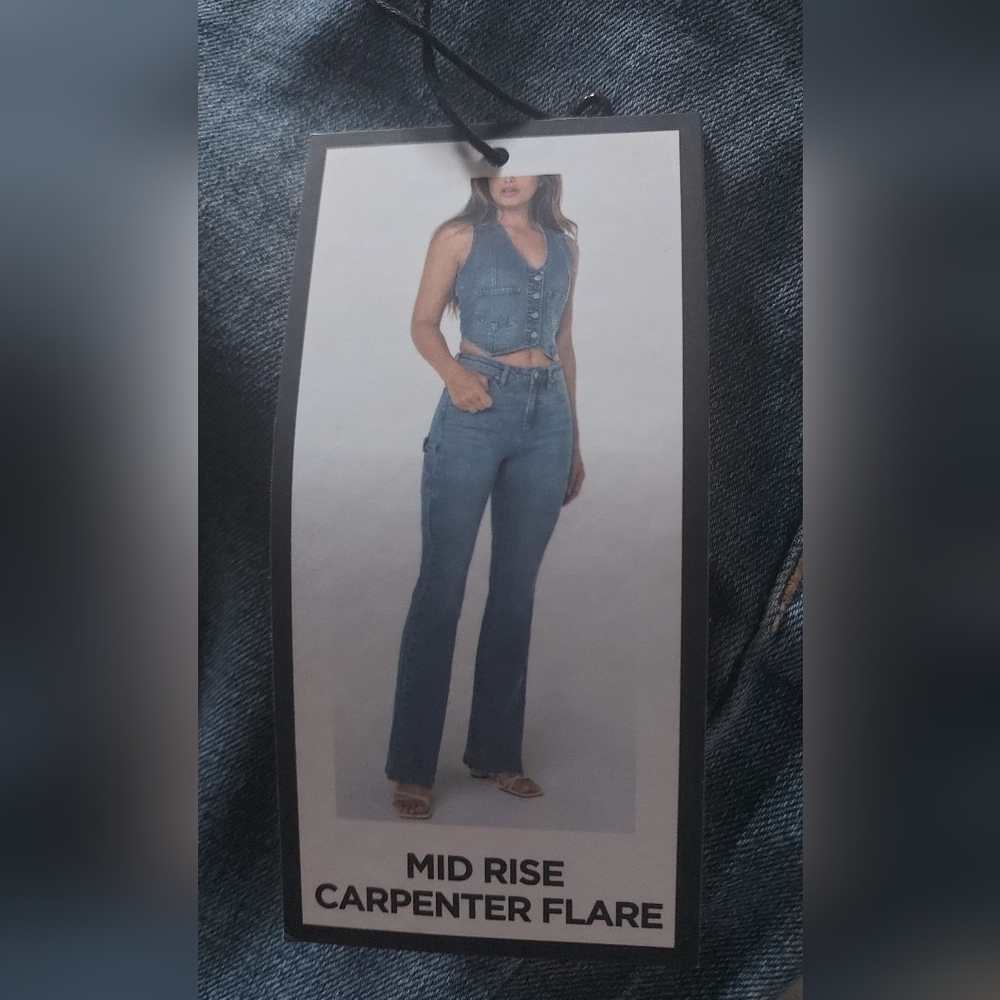 Y2K Revival BCBGeneration Carpenter Flare Jeans Mid Rise  Retro Utility Style